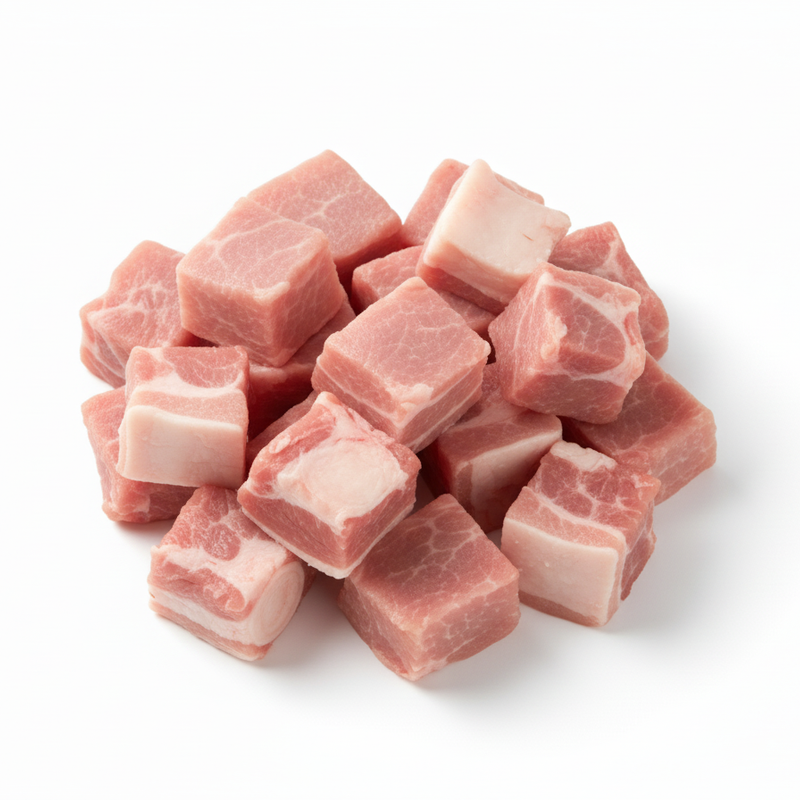Premium Belly Cut, Meat Cubes Boneless